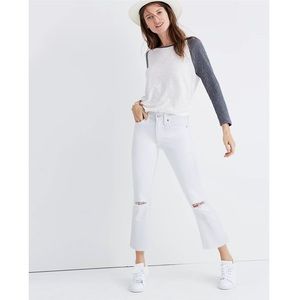 MADEWELL Cali Demi-Boot Jeans in Pure White: Distressed Edition | 27